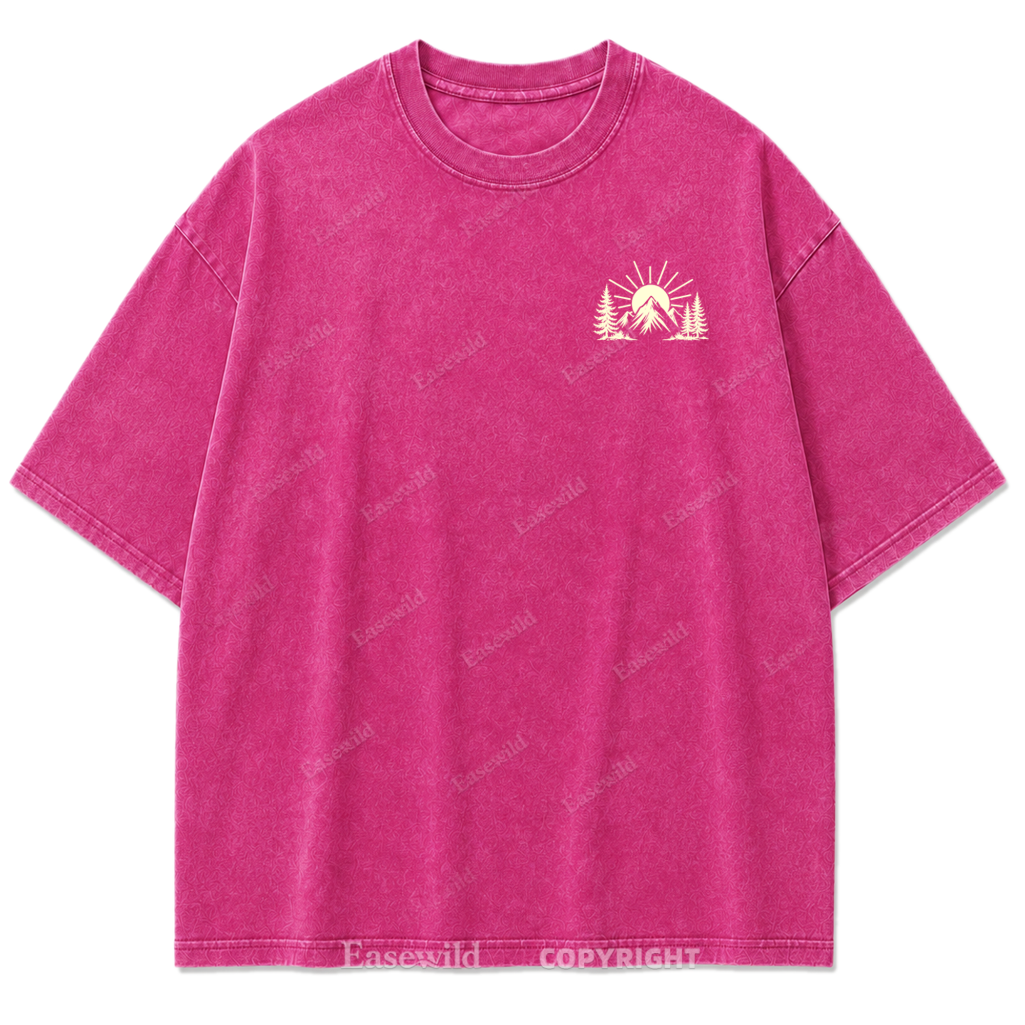 Happiness Lives Outside Washed Print Tee
