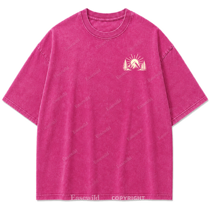 Happiness Lives Outside Washed Print Tee