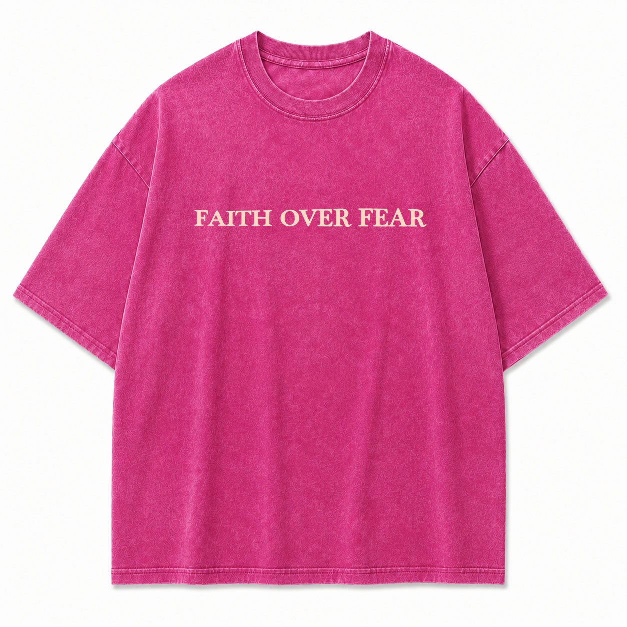 Faith Over Fear Oversized Christian Graphic Tee