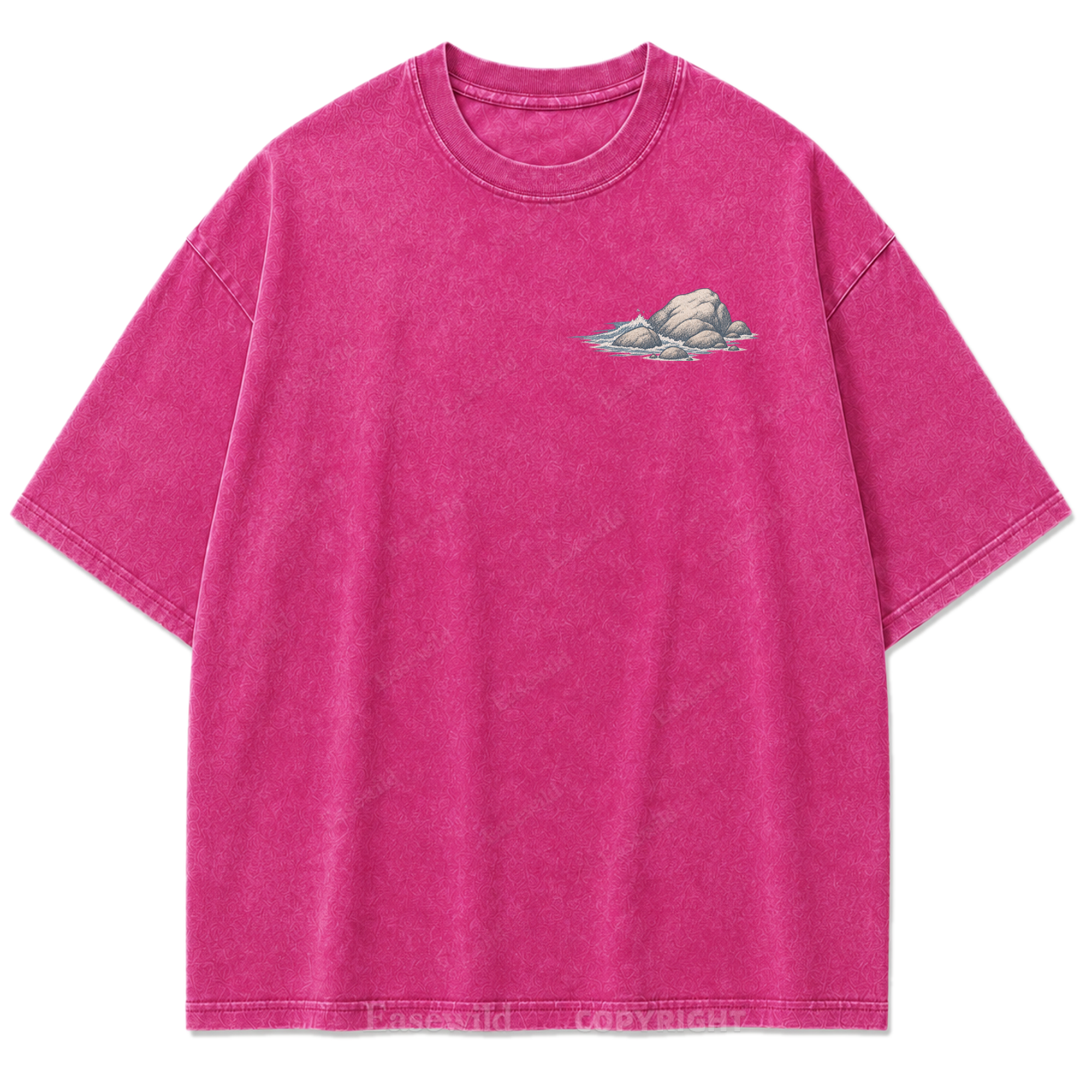 Coastal State Ocean Shore Washed Print Tee