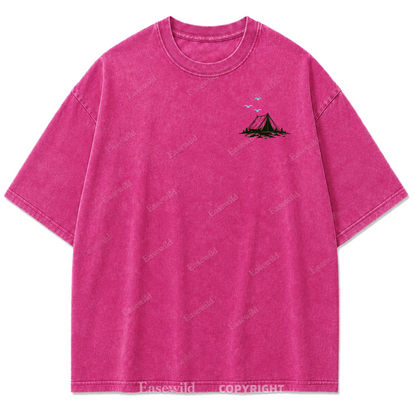 Adventure Awaits Mountain Camp Washed Print Tee