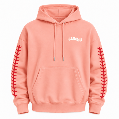 Game Day Baseball Stitch Graphic Hoodie