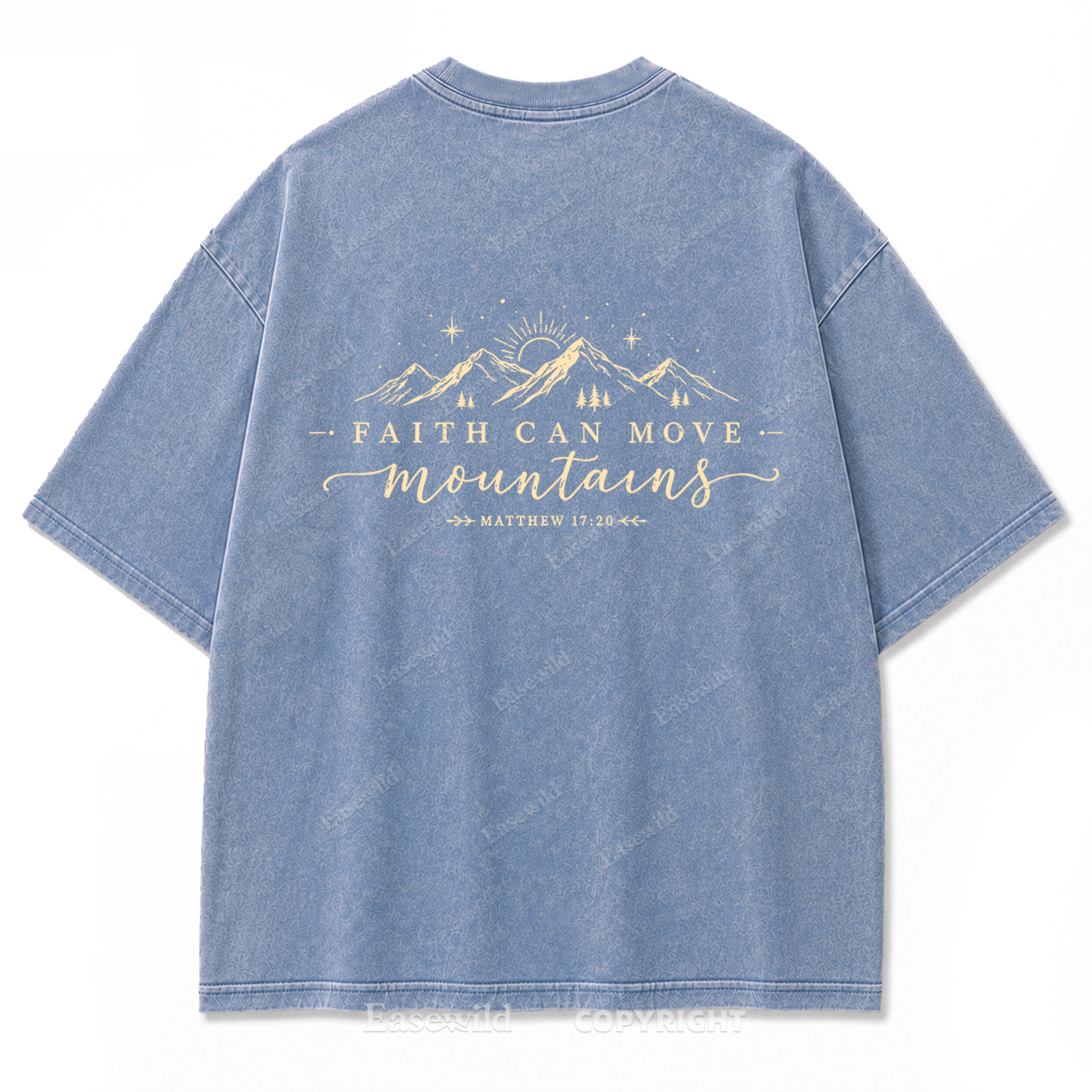 Faith Moves Mountains Washed Print Tee