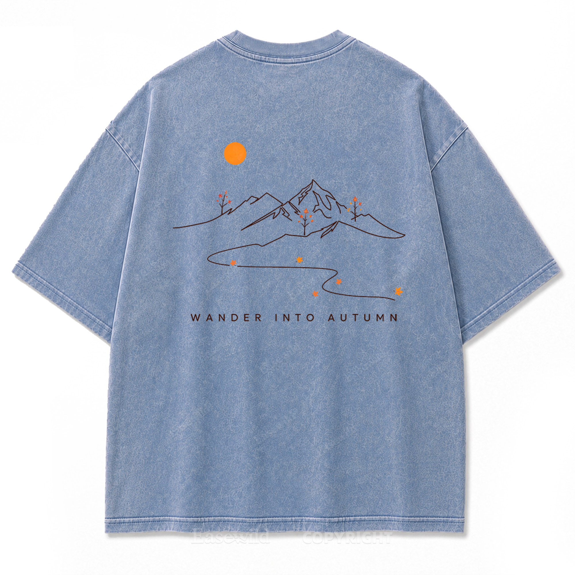 Wander Into Autumn Washed Print Tee