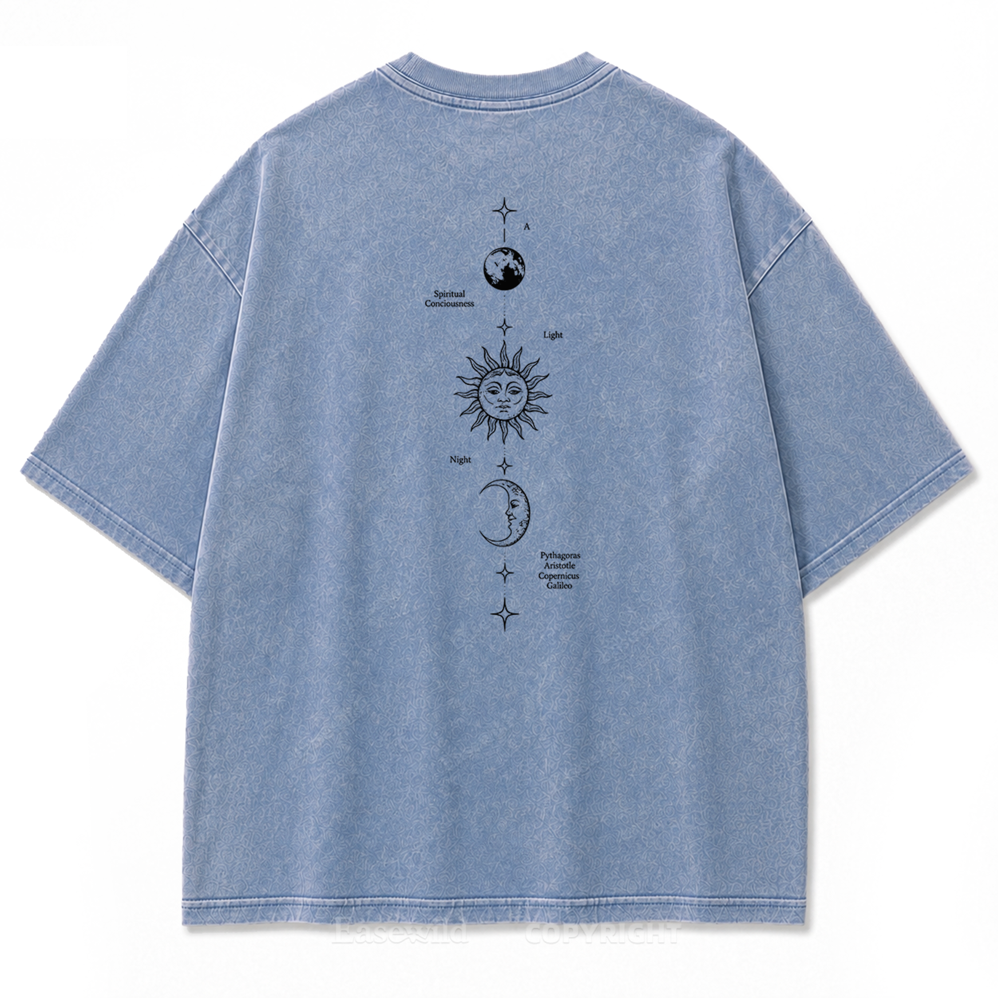 Spiritual Consciousness Sonne & Mond "Washed Print" T-Shirt