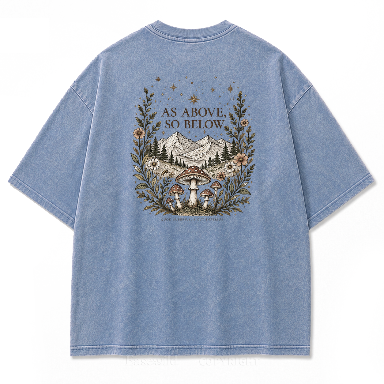 As Above So Below Nature Vintage Graphic Print Tee