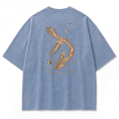 Vintage Celestial Jellyfish Space Print Tee