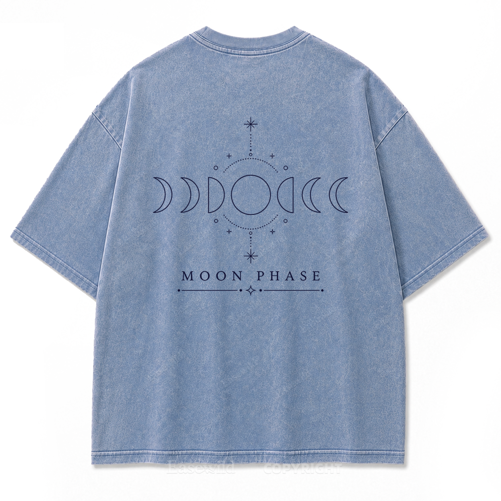 Moon Phase Minimal Washed Print Tee