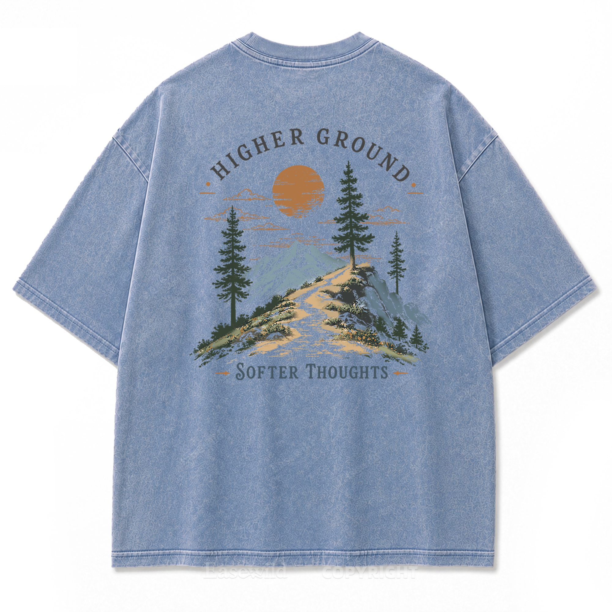 Higher Ground Softer Thoughts Washed Print T-Shirt