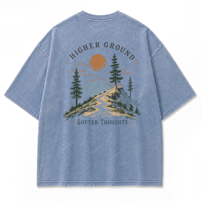 Higher Ground Softer Thoughts Washed Print T-Shirt