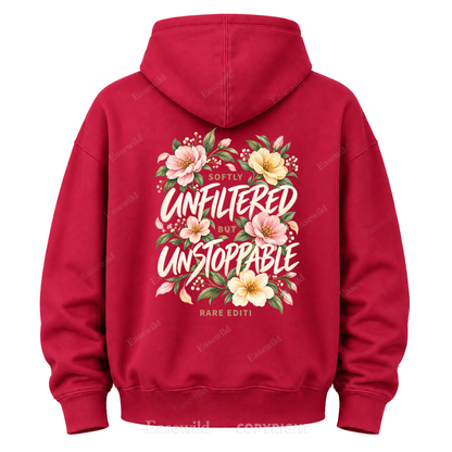 Softly Unfiltered Floral Graphic Hoodie