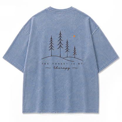 The Forest Is My Therapy Washed Print Tee