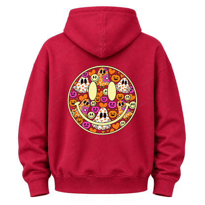 Halloween Smiley Ghost Graphic Hoodie