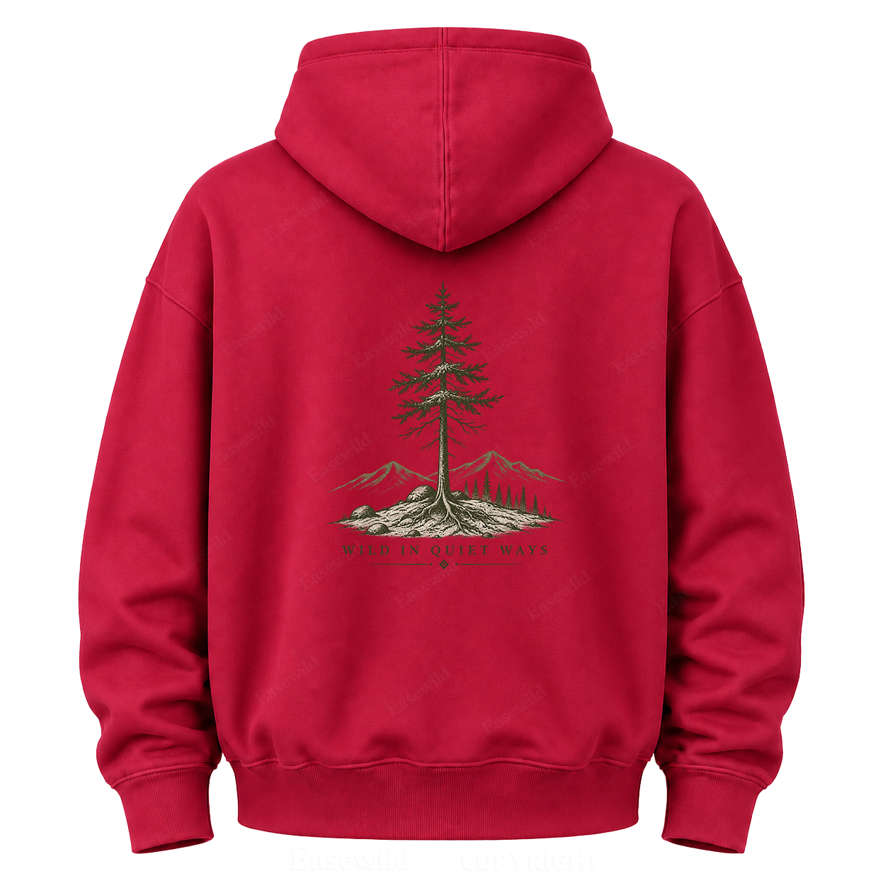Wild in Quiet Ways Vintage Pine Graphic Hoodie