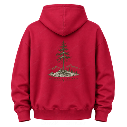 Wild in Quiet Ways Vintage Pine Graphic Hoodie