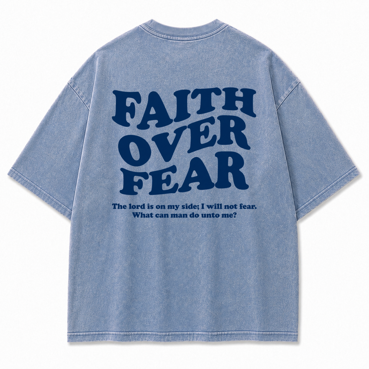 Faith Over Fear Oversized Christian Graphic Tee