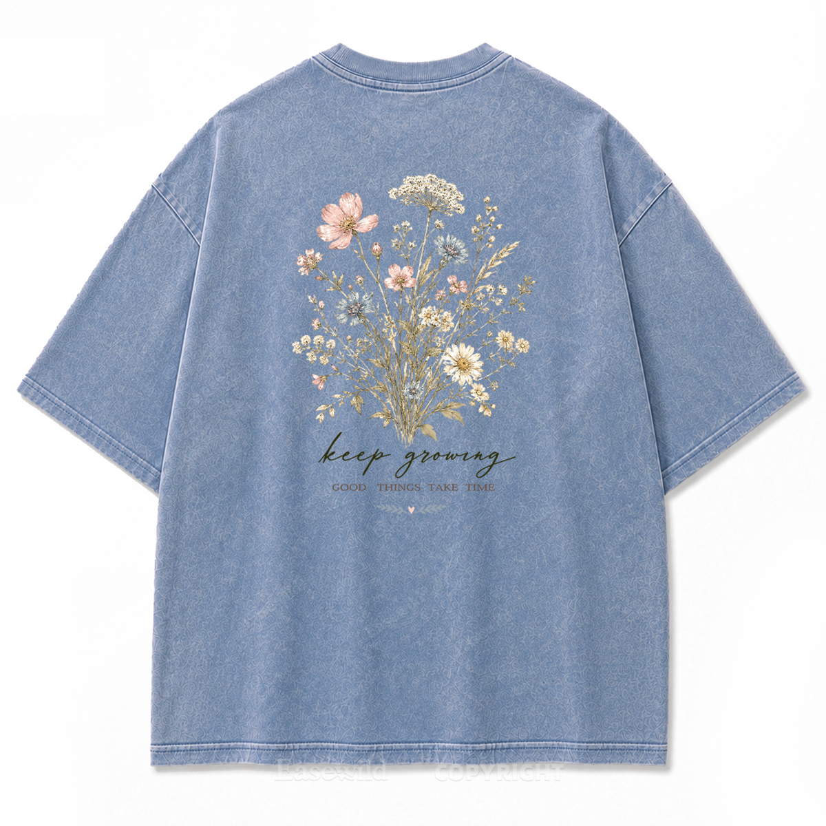 Keep Growing Floral Washed Print Tee