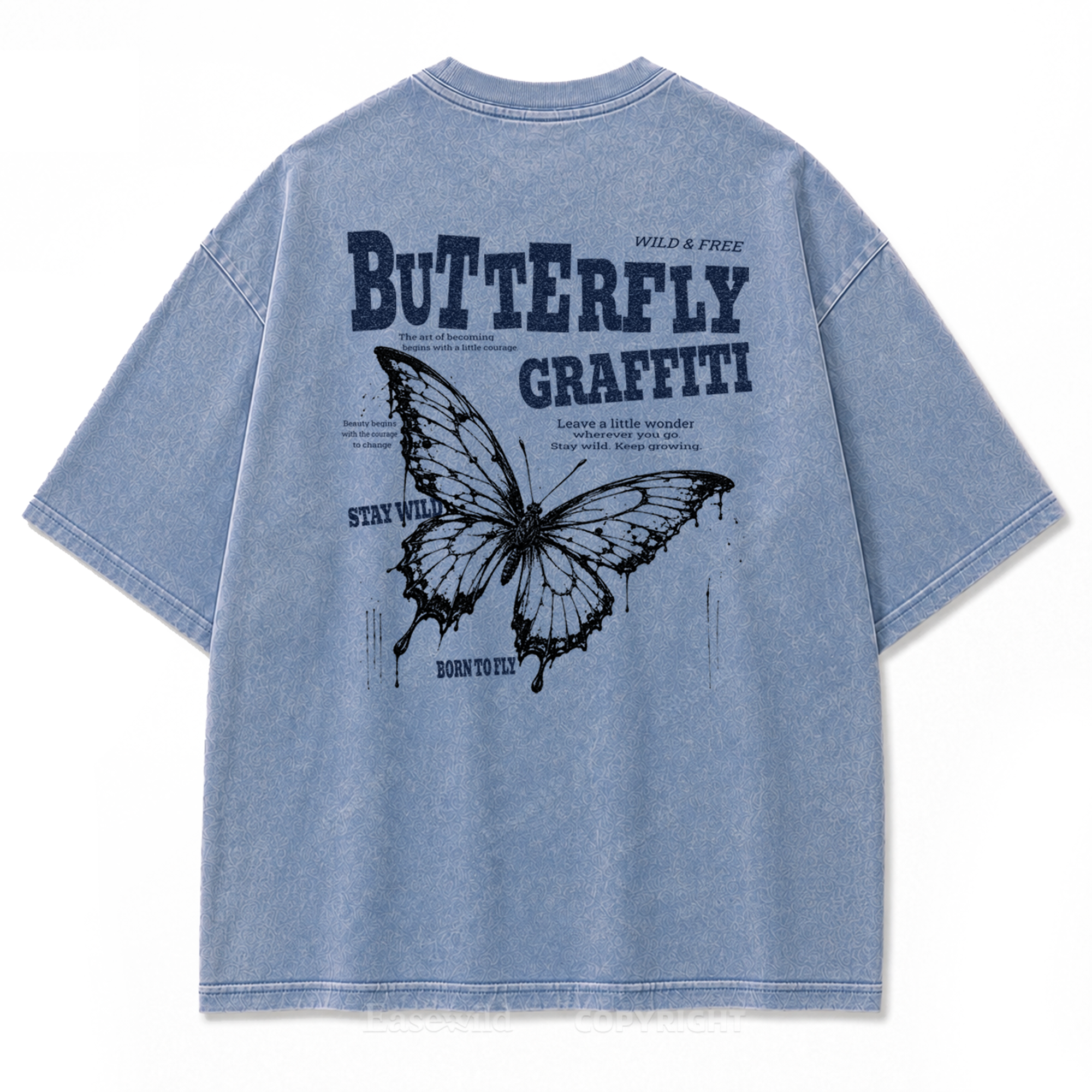 Butterfly Street Art Graphic Tee