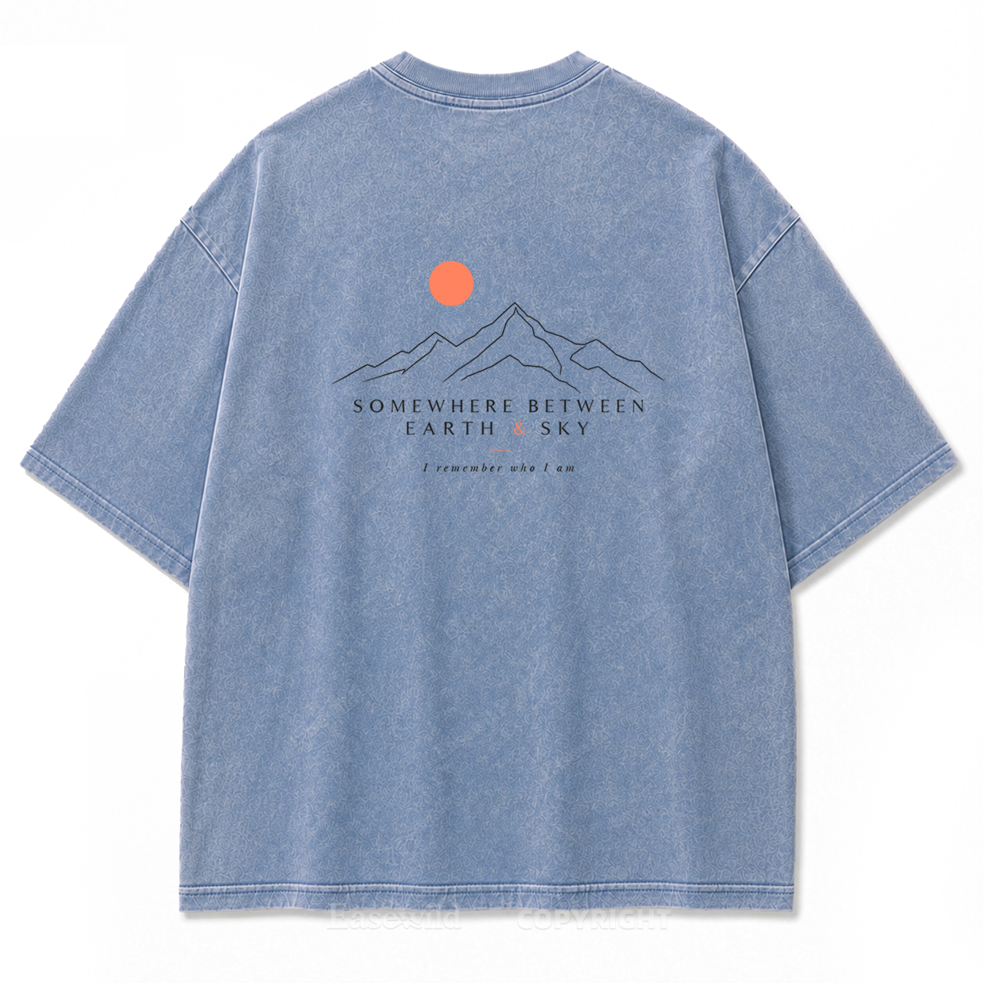 Somewhere Between Earth & Sky Washed Print T-Shirt