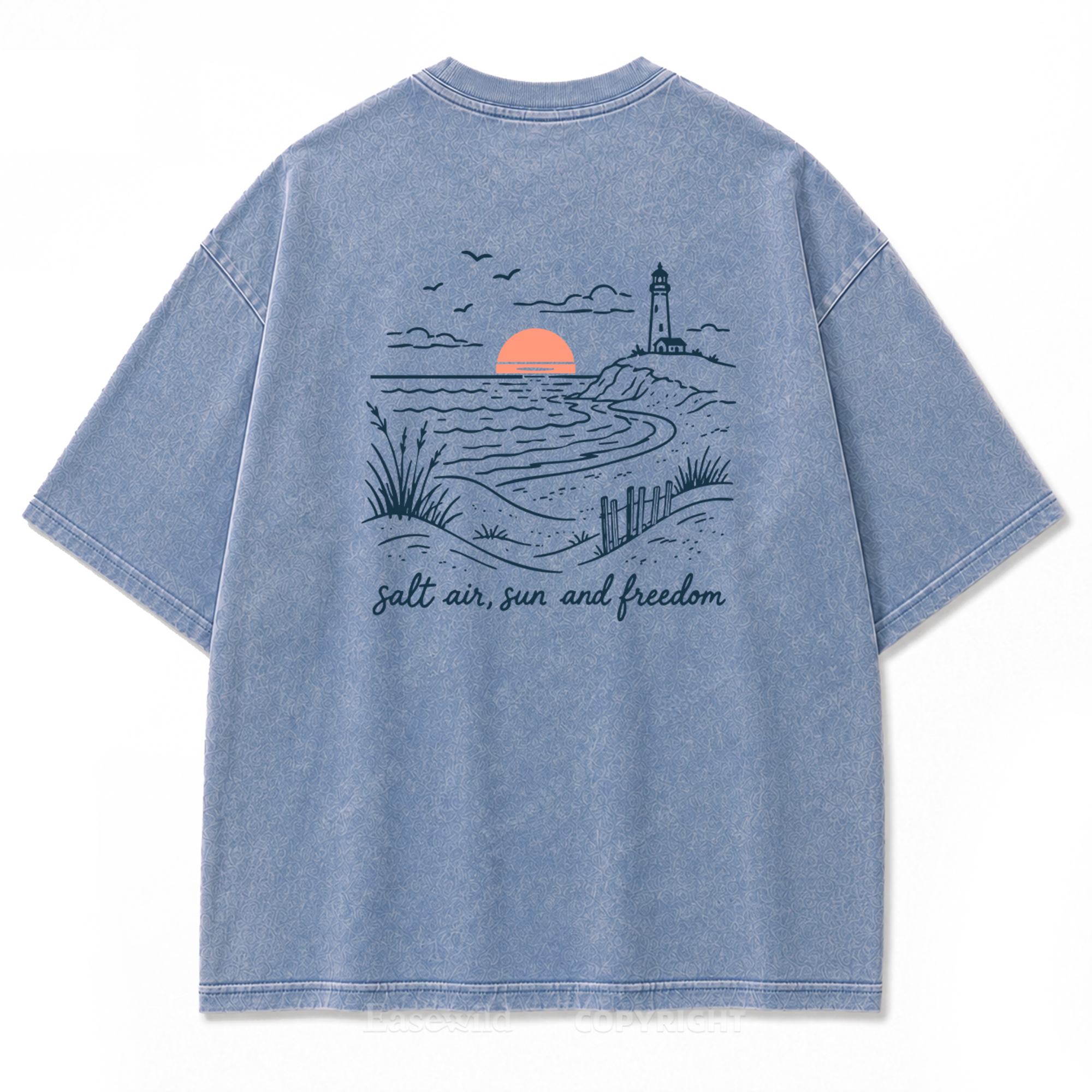 Salt Air Sun and Freedom Washed Print Tee