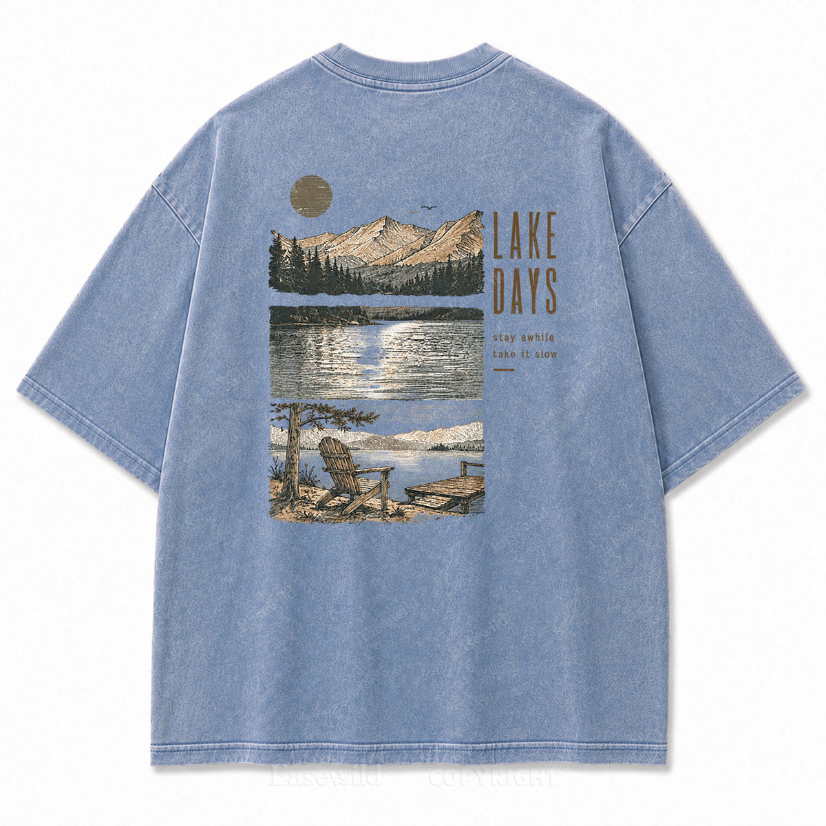 Lake Days Card Washed Graphic Tee