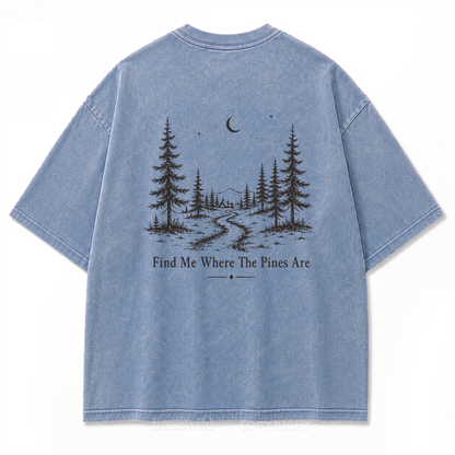 Pinebound Nights Washed Print Tee