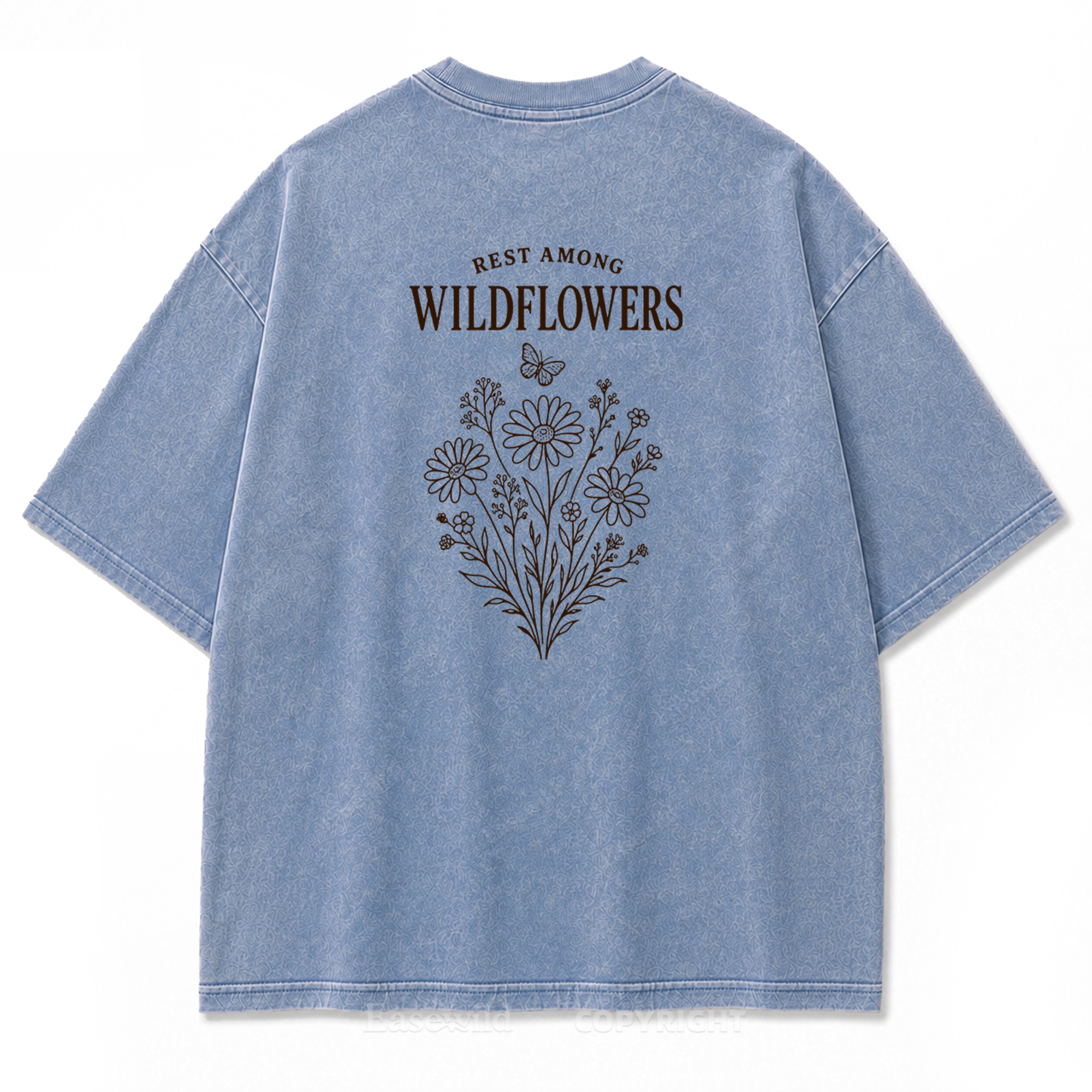 T-Shirt mit Wildblumen-Grafikdruck „Rest Among Wildflowers“