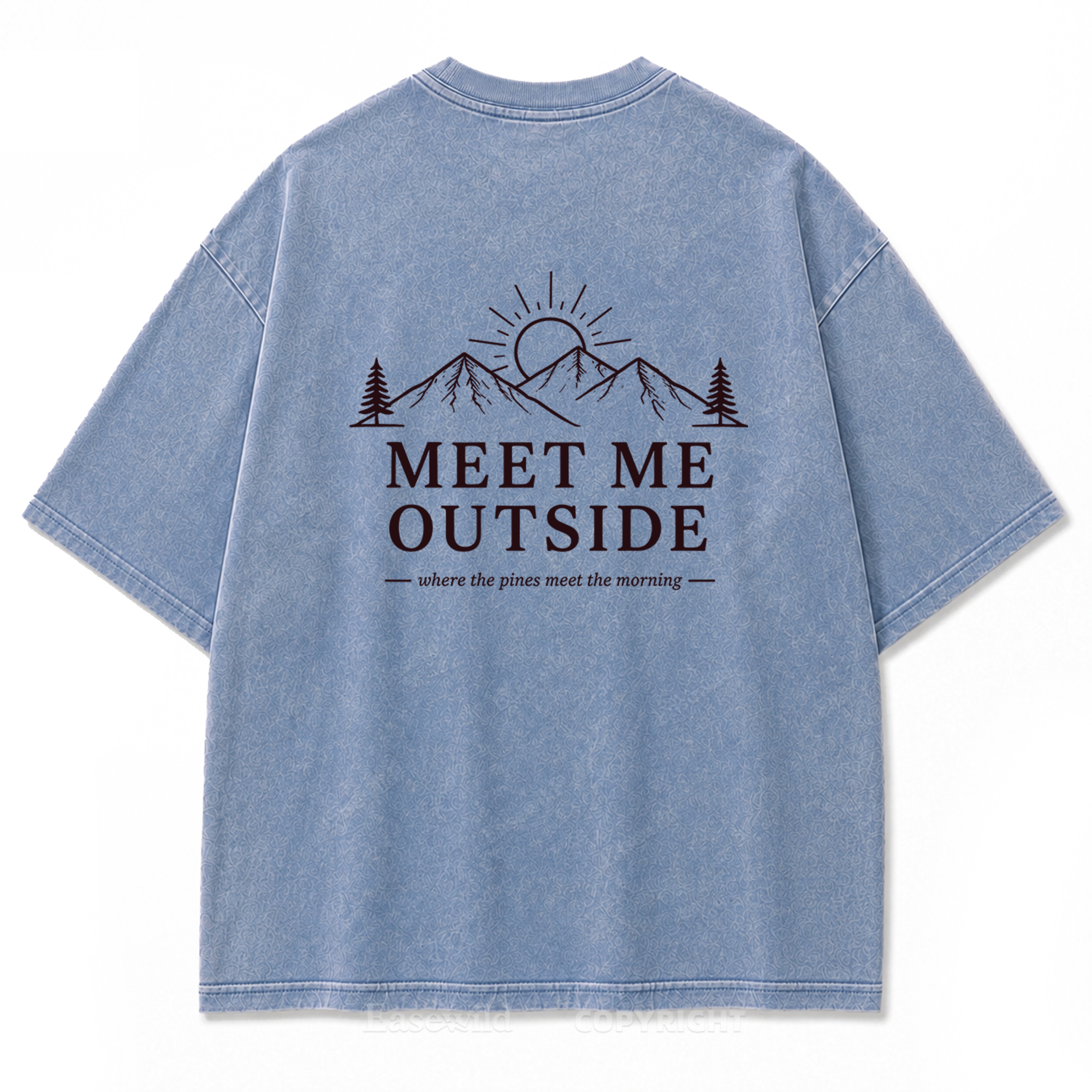 Meet Me Outside Sunrise Washed Print Tee