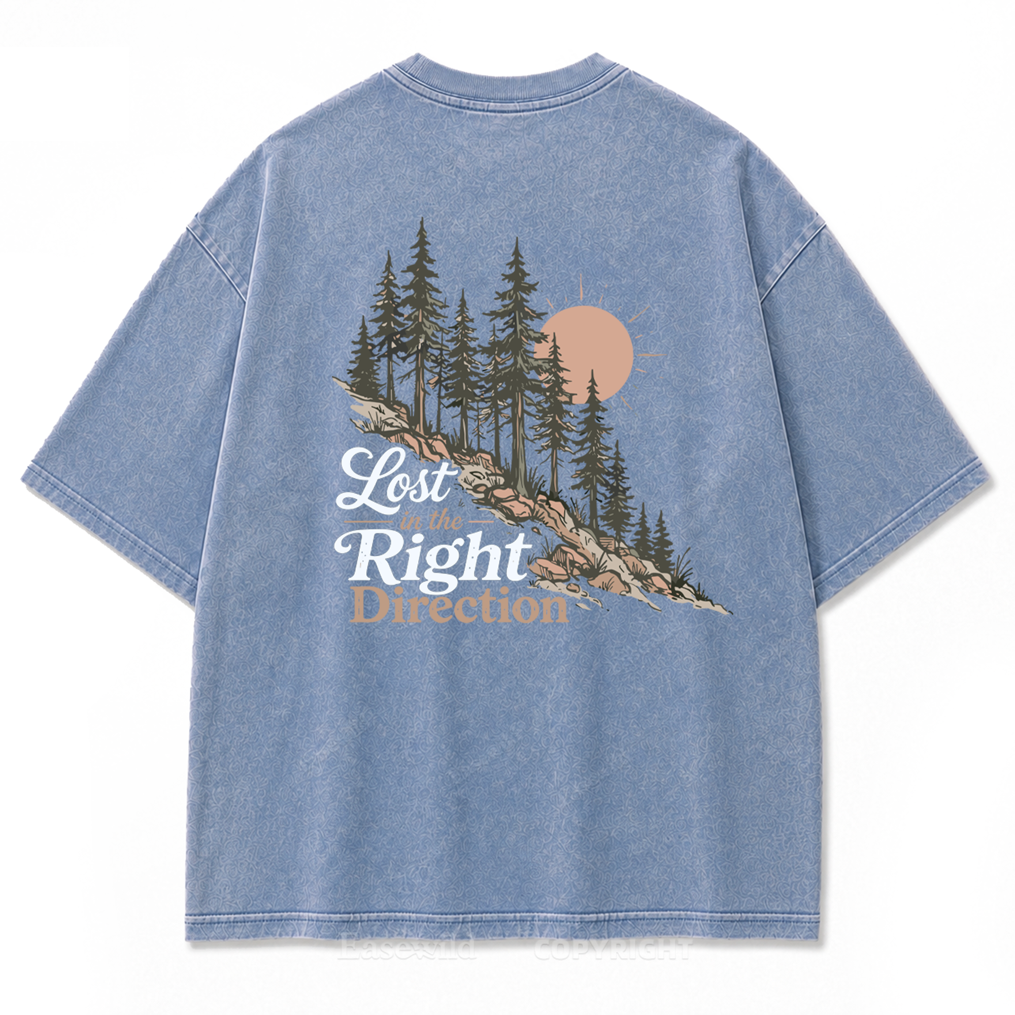 Lost in the Right Direction verwaschenes T-Shirt