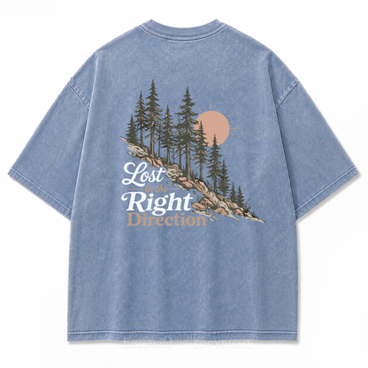 Lost in the Right Direction verwaschenes T-Shirt