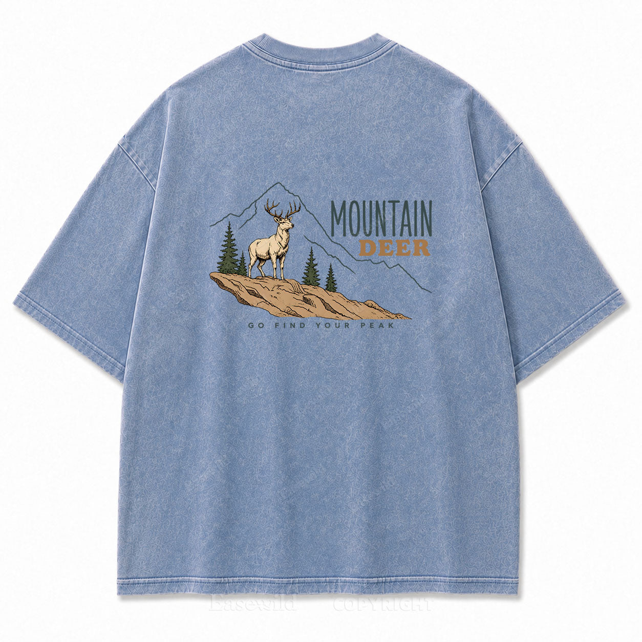 Go Find Your Peak Washed Print Tee