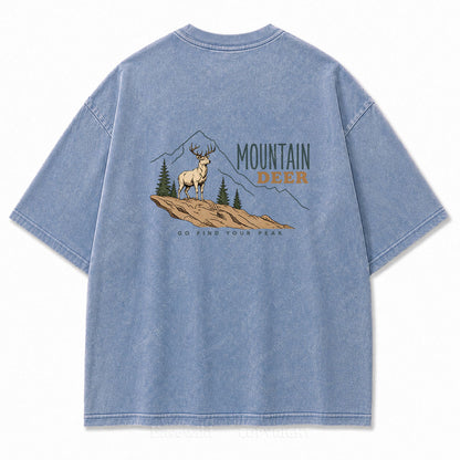 Go Find Your Peak Washed Print Tee