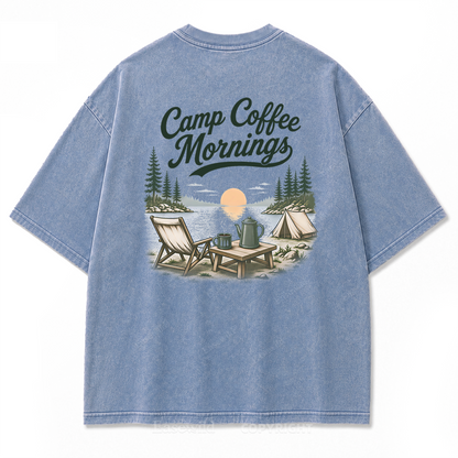 T-Shirt mit Lakeside Coffee Washed Print