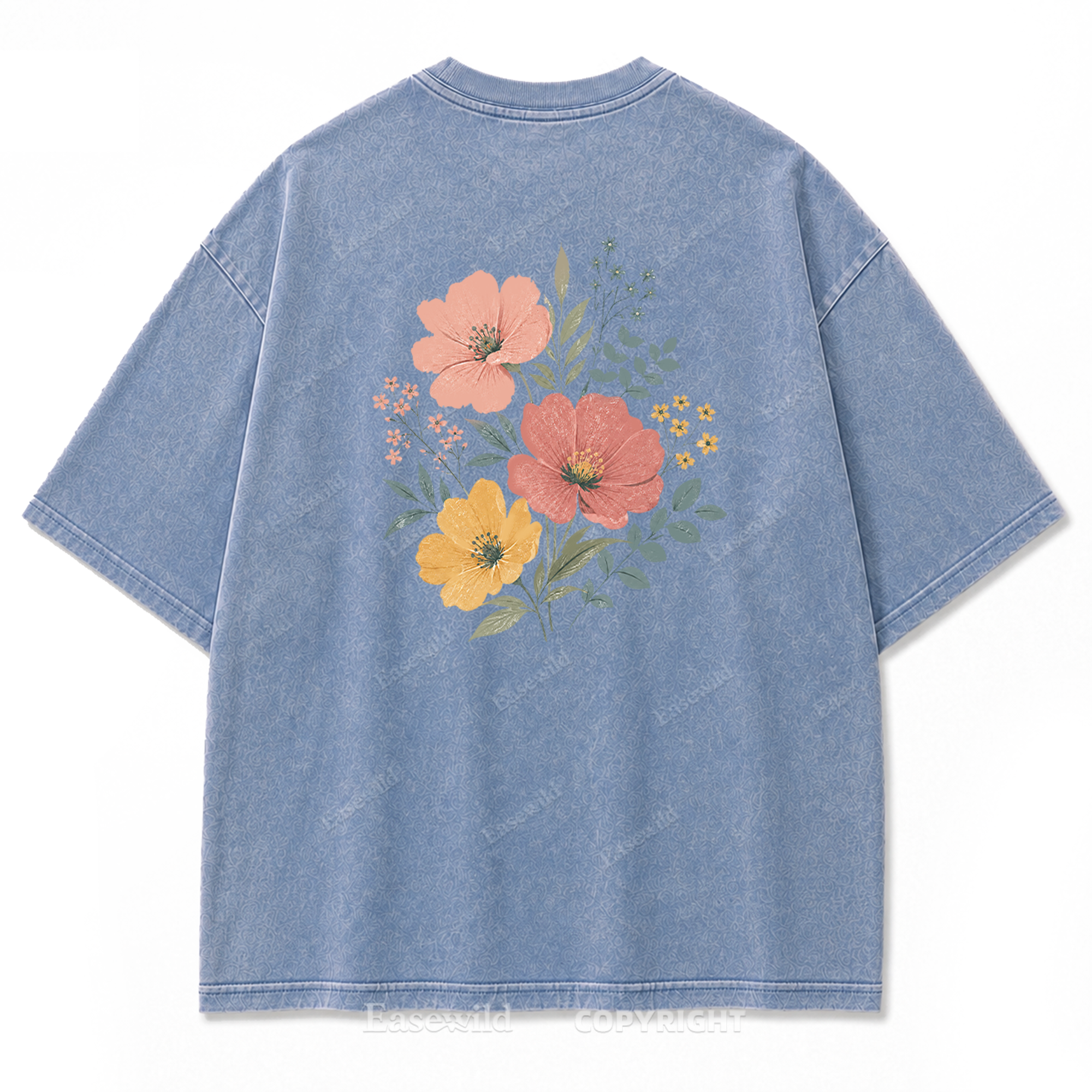 Soft Bloom Floral Washed Print Tee