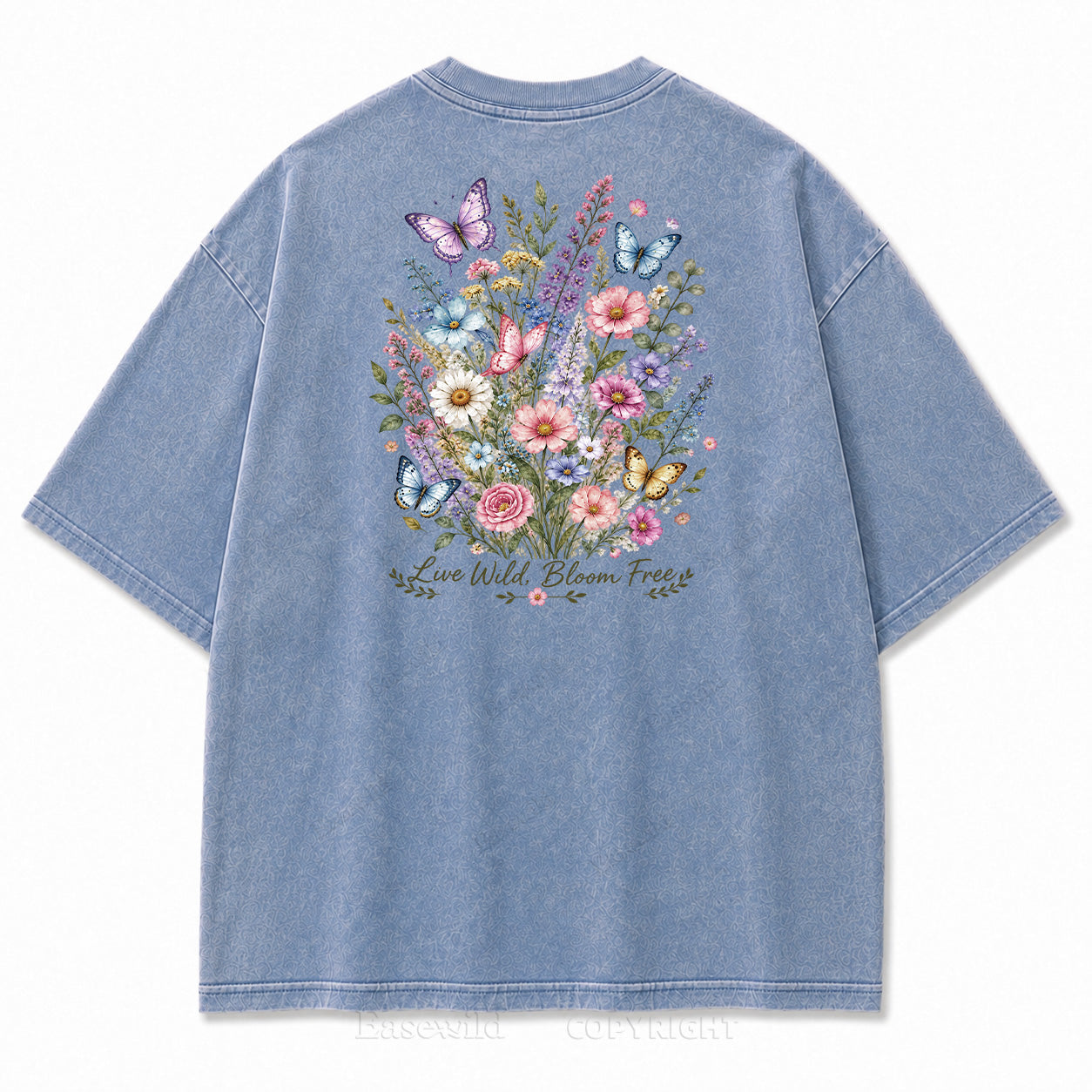 Live Wild Bloom Free Floral Art Print Tee