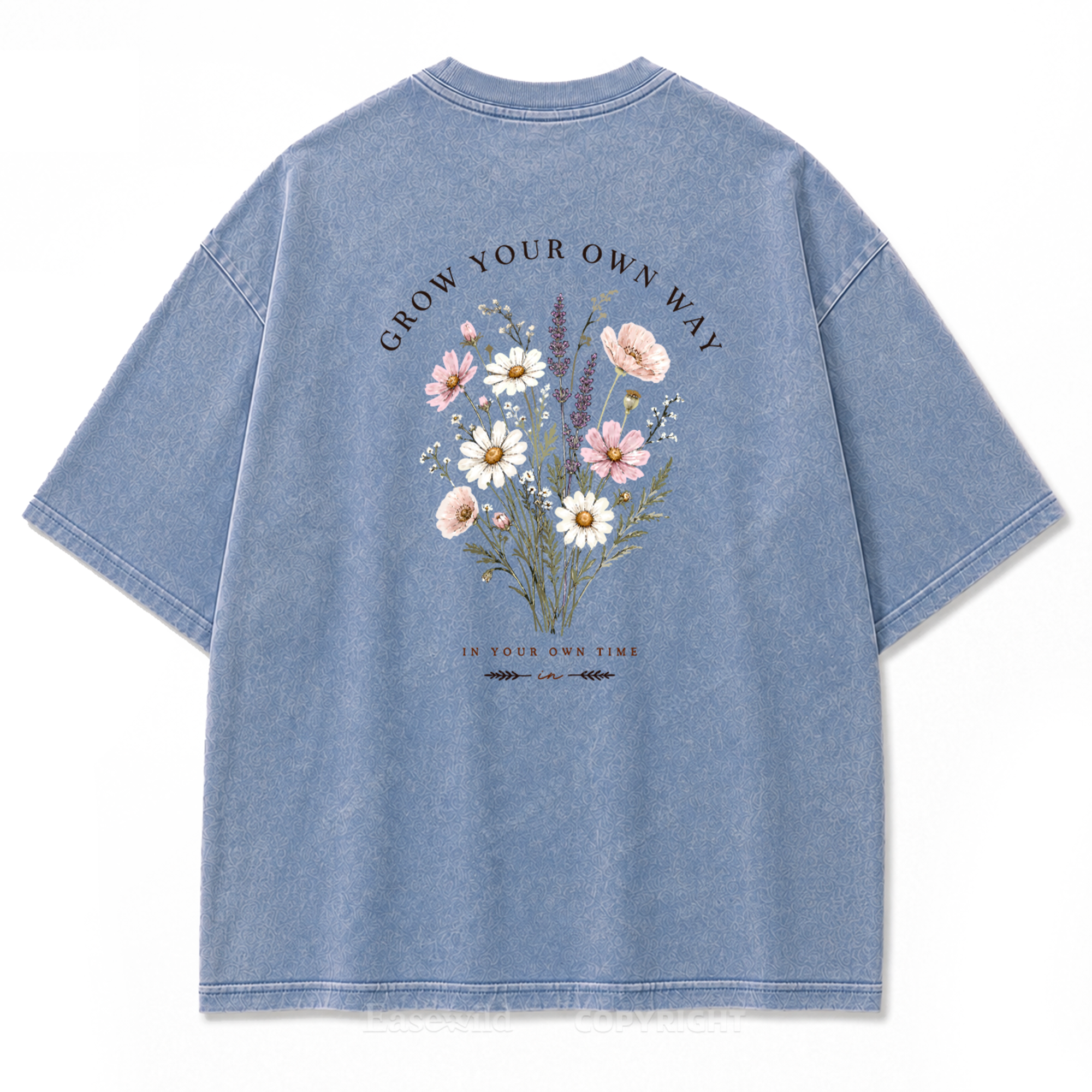 Grow Your Own Way Wildflower Washed Print Tee