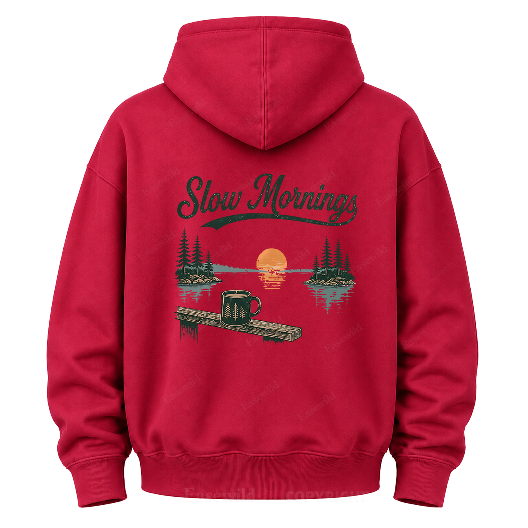 Morgenstunden am See Grafik-Hoodie