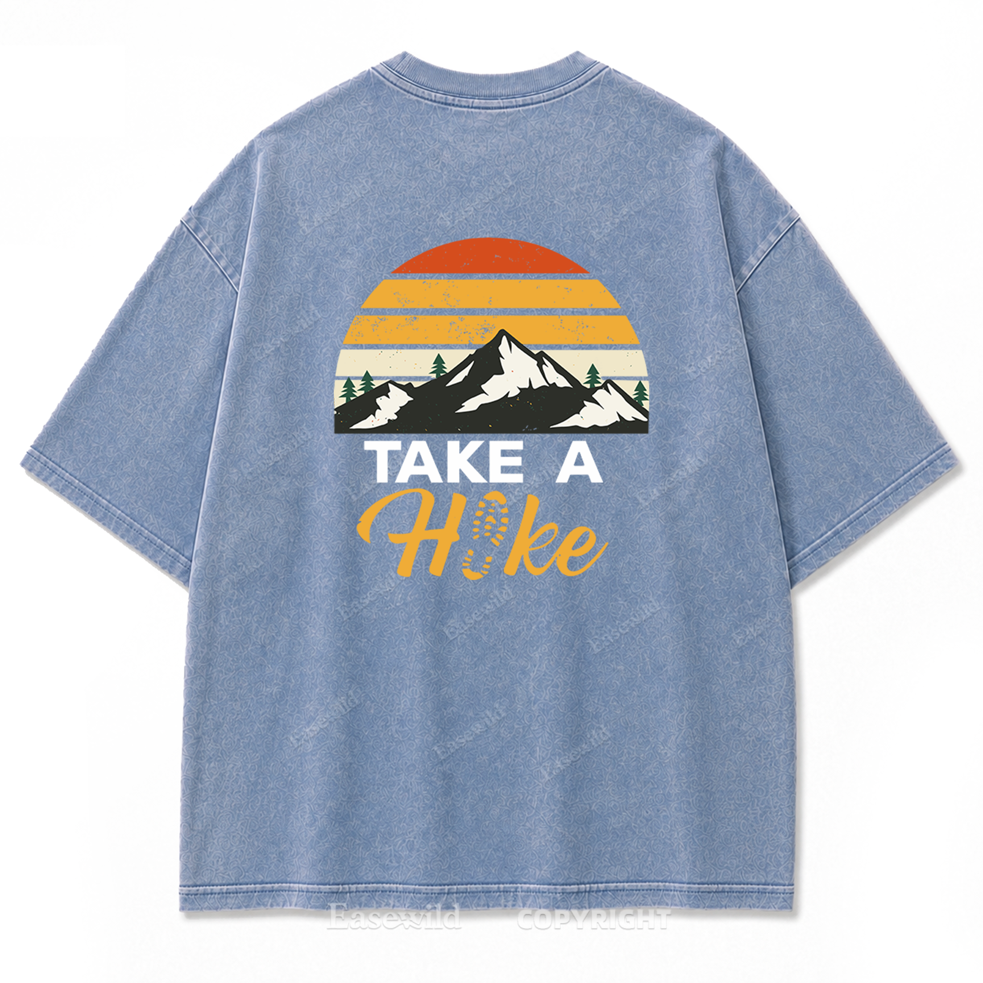 Trail Mood – Take A Hike Washed Print Tee