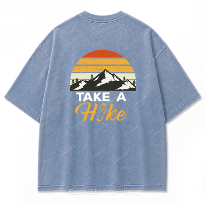 Trail Mood – Take A Hike Washed Print Tee