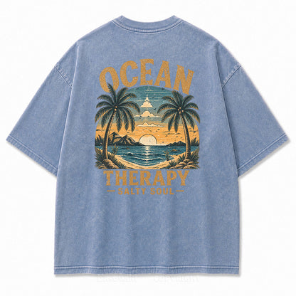 Ocean Therapy Salty Soul Washed Graphic Tee