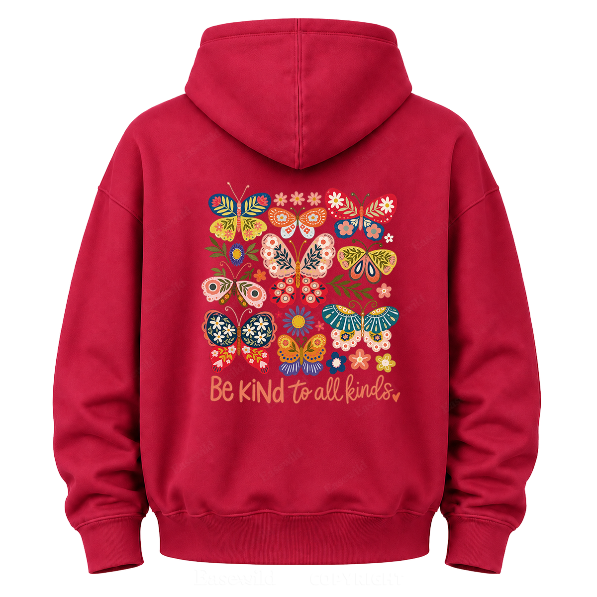 Be Kind to All Kinds Butterfly Graphic Hoodie
