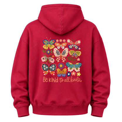 Be Kind to All Kinds Butterfly Graphic Hoodie