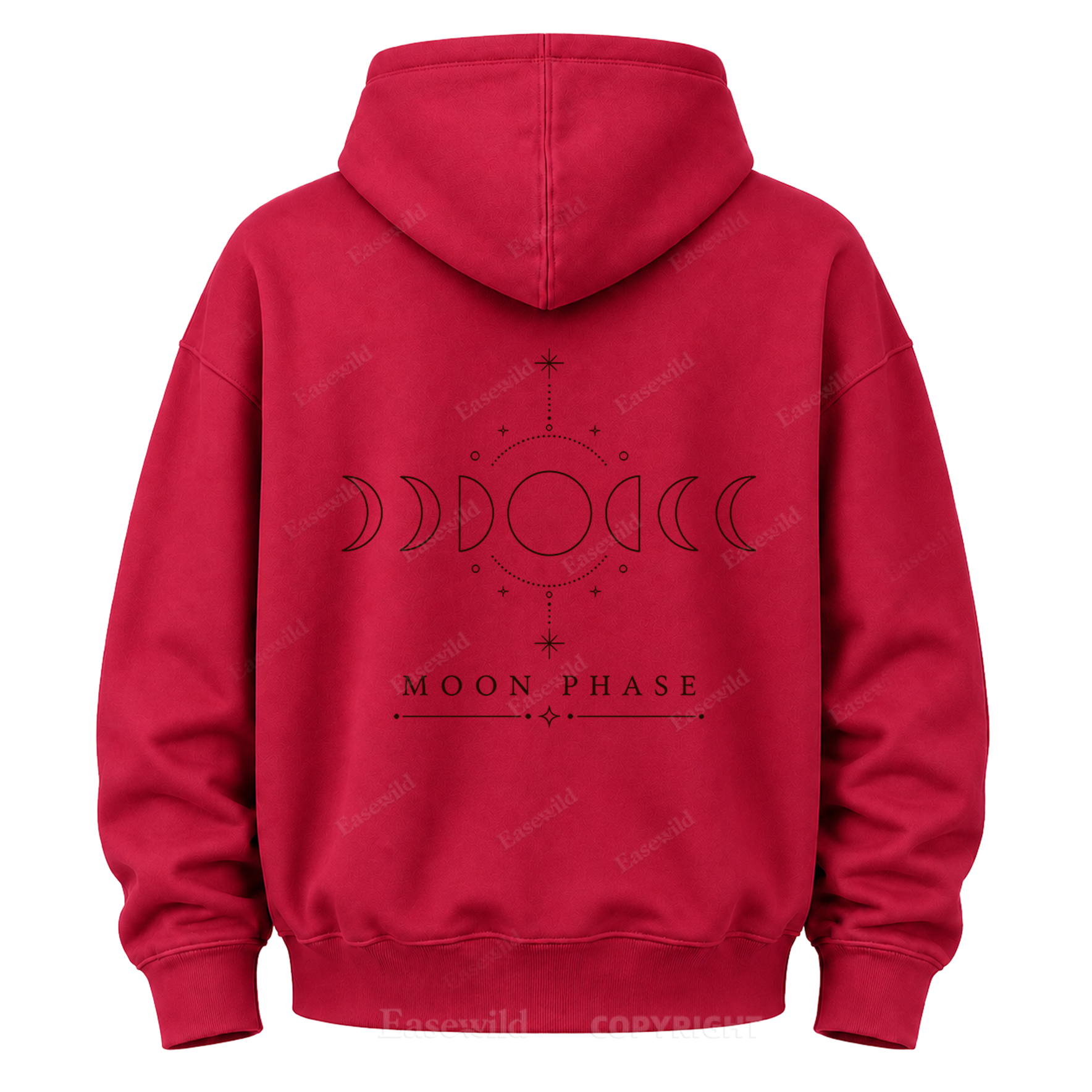 Kapuzenpullover mit Mondphasengrafik