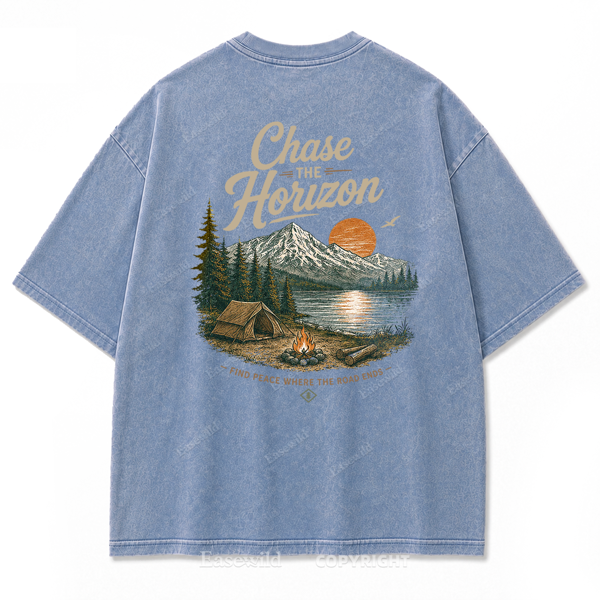 Horizon Escape See Verwaschener Print-Shirt