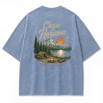 Horizon Escape See Verwaschener Print-Shirt