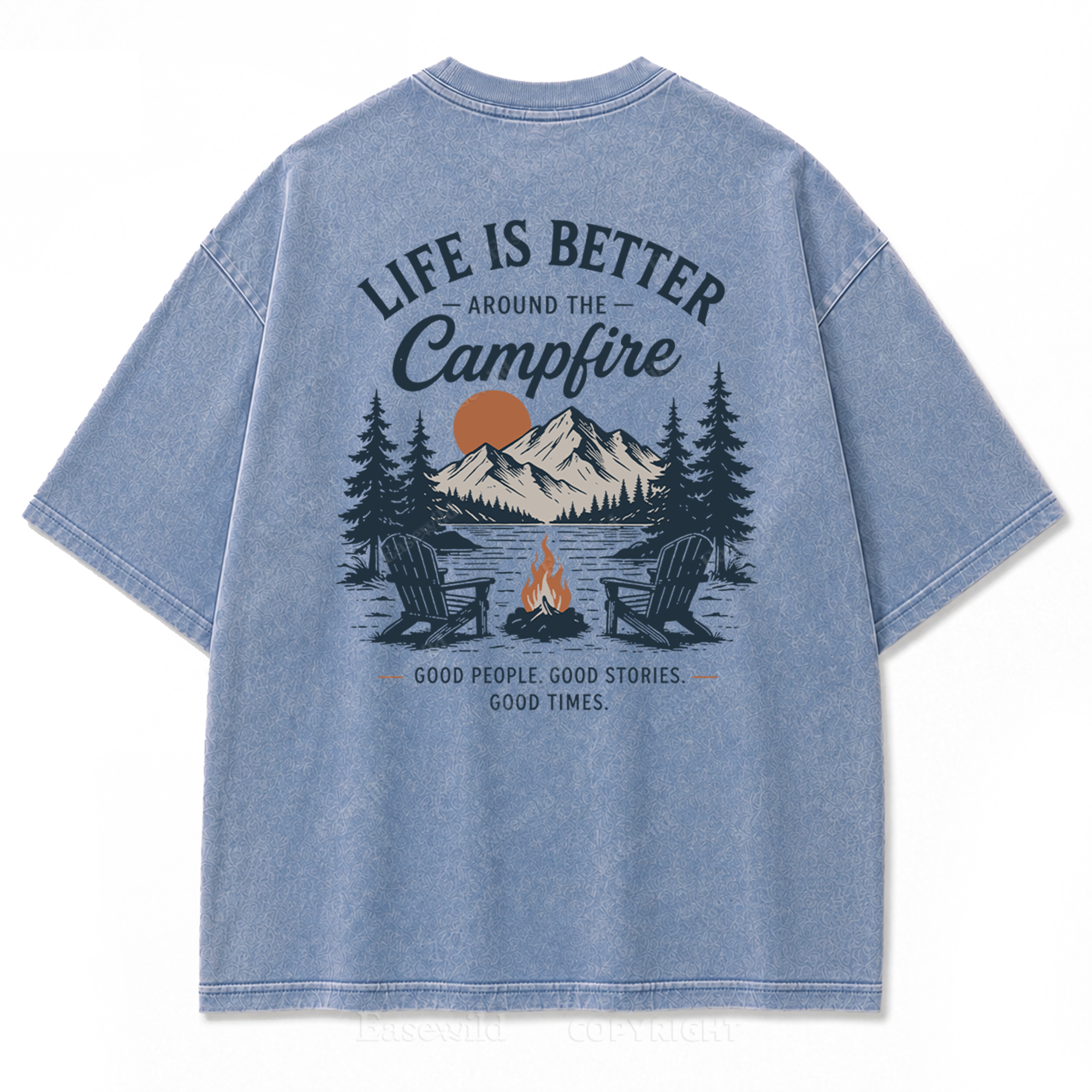 Campfire Evenings Outdoor Washed Print Tee