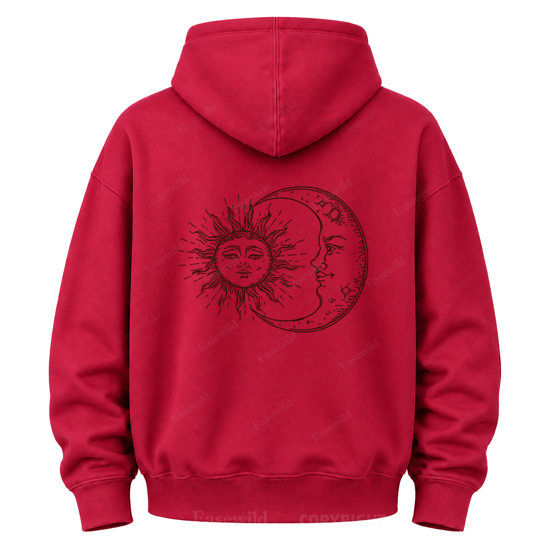 Sonne & Mond "Celestial Washed" Grafik-Kapuzenpullover