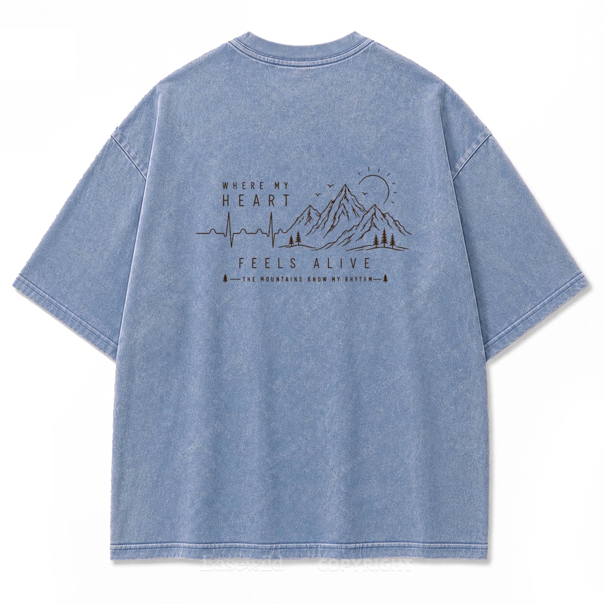 Where My Heart Feels Alive Mountain Washed Print Tee