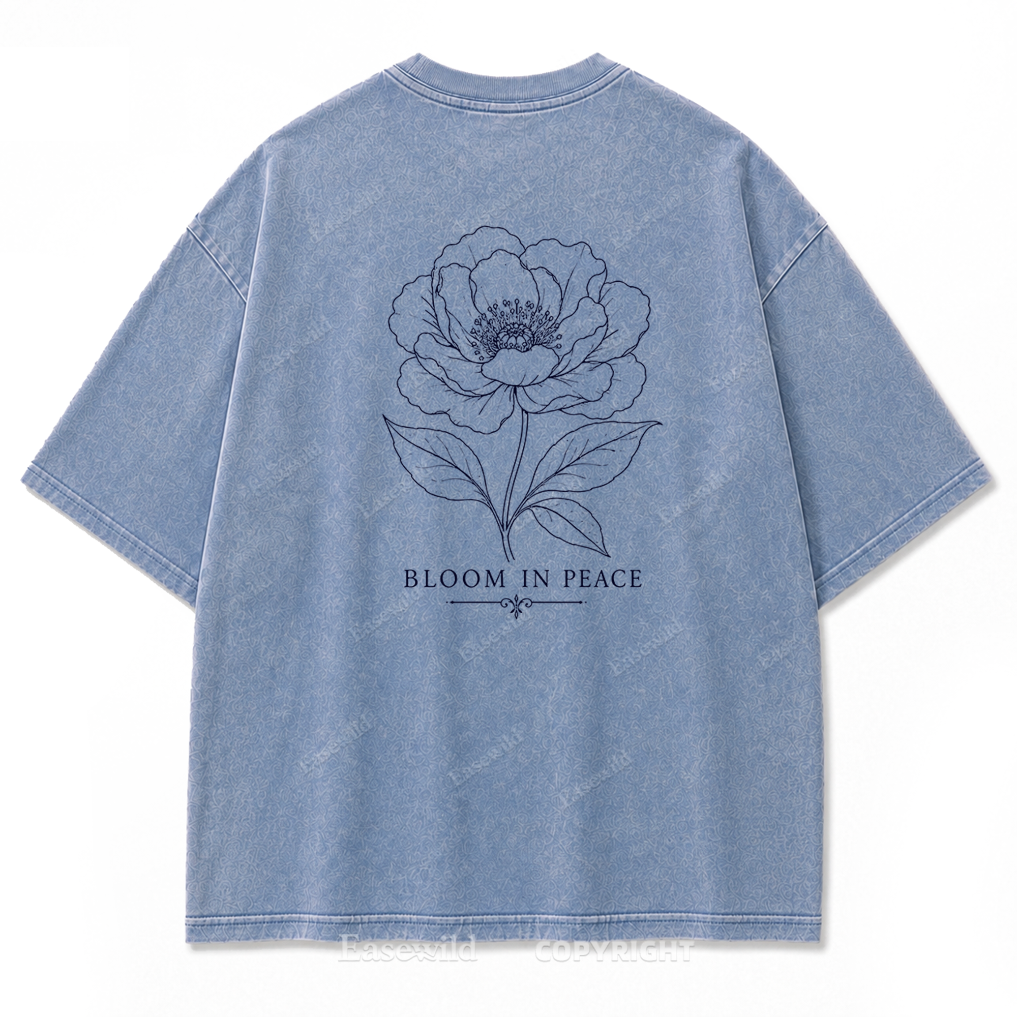 Bloom In Peace Floral Washed Print Tee