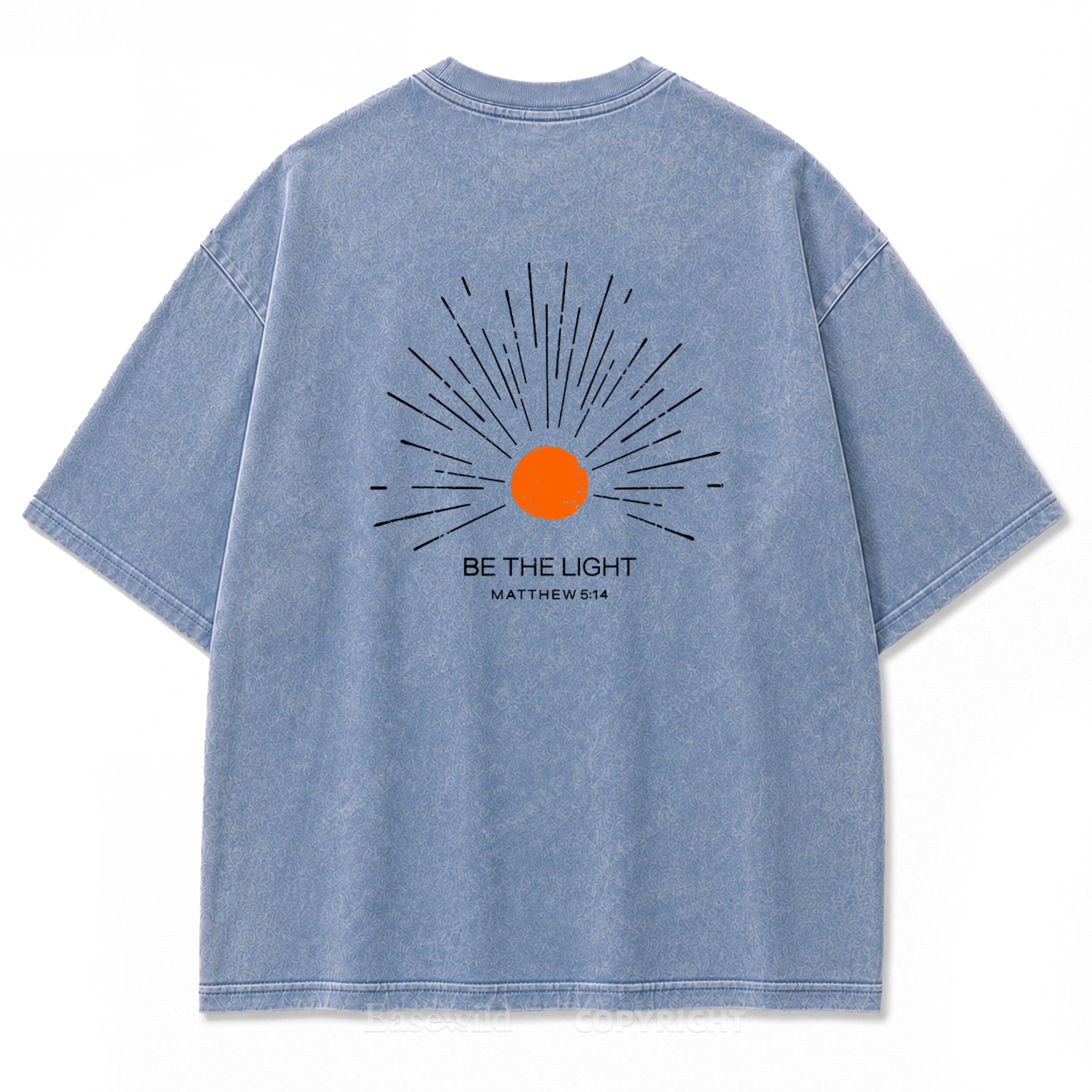 Be The Light Washed Print Tee